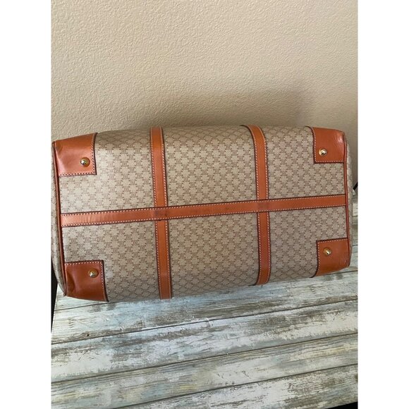 Vintage Céline Macadam Duffle Bag Large Travel Boston Weekender 45cm Unisex - Picture 4 of 16